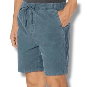 Prana Men's Canyon‎ Camp Pull-On Corduroy Shorts Grey Blue XXL NWT Summer Travel